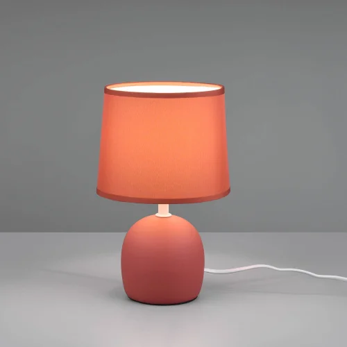 LAMPE DE TABLE EN CÉRAMIQUE ORANGE KUBRA