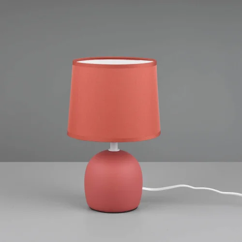 LAMPE DE TABLE EN CÉRAMIQUE ORANGE KUBRA