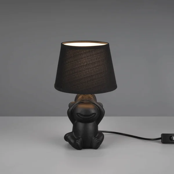 LAMPE DE TABLE EN CÉRAMIQUE NOIRE E14 KIBO