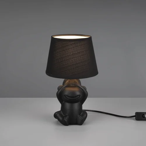 LAMPE DE TABLE EN CÉRAMIQUE NOIRE E14 KIBO