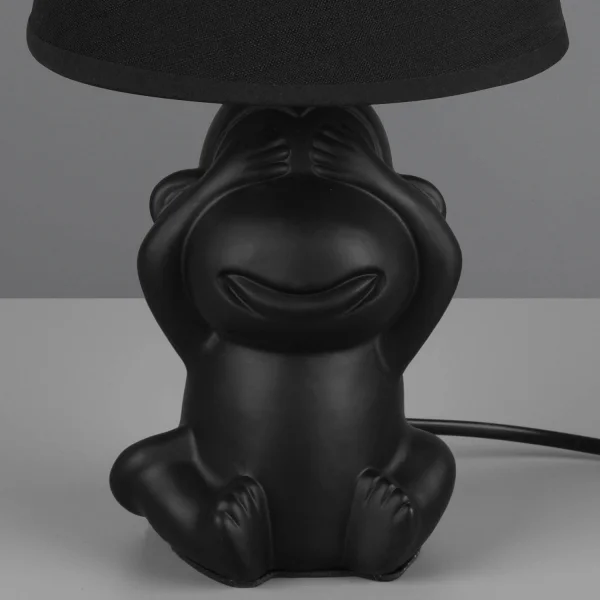 LAMPE DE TABLE EN CÉRAMIQUE NOIRE E14 KIBO