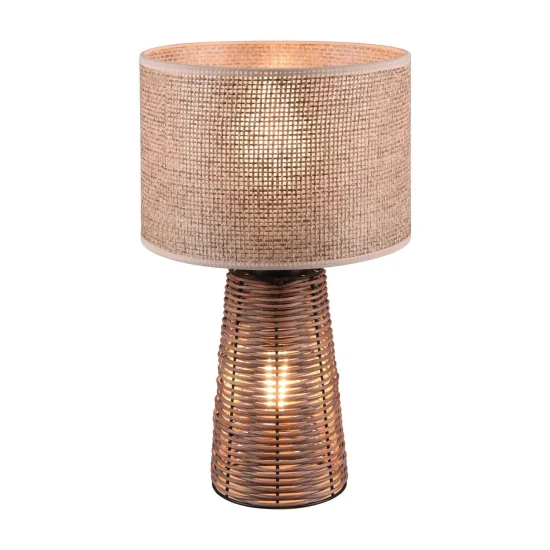 LAMPE DE TABLE EN ROTIN BRUN E27 DAKARI