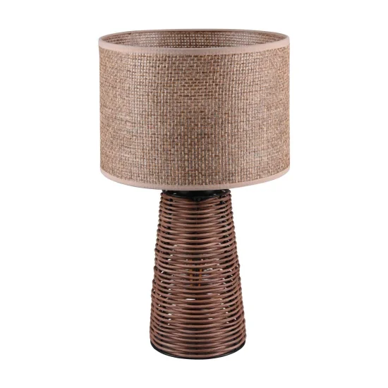 LAMPE DE TABLE EN ROTIN BRUN E27 DAKARI 2