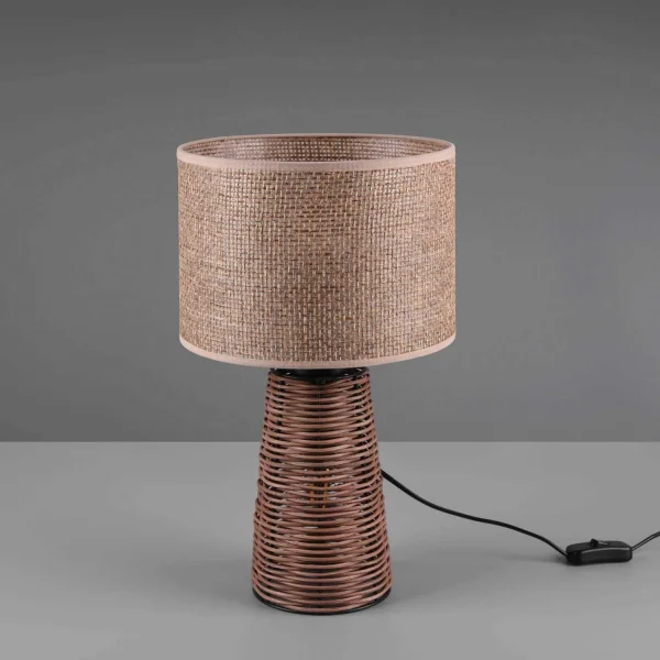 LAMPE DE TABLE EN ROTIN BRUN E27 DAKARI
