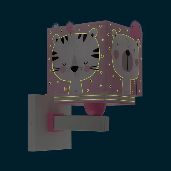 APPLIQUE MURALE BABY JUNGLE ROSE