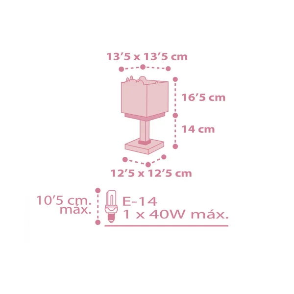 LAMPE DE TABLE BABY JUNGLE ROSE