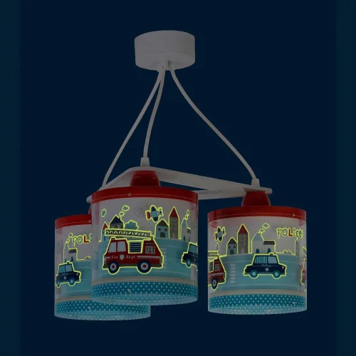 LAMPE À SUSPENSION 3 LUMIÈRES POLICE