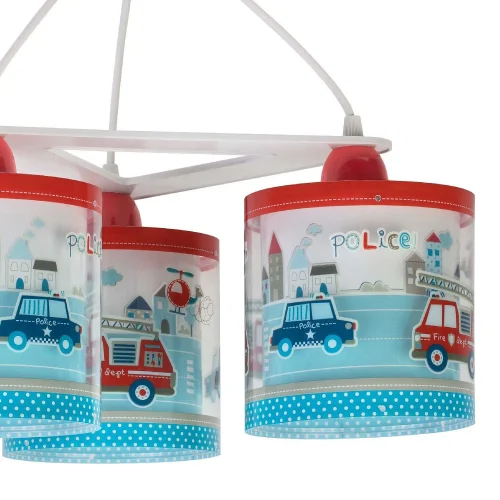 LAMPE À SUSPENSION 3 LUMIÈRES POLICE