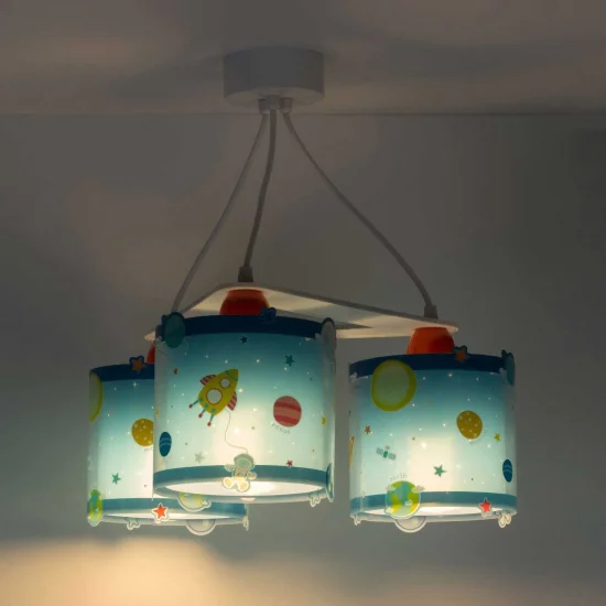 LAMPE À SUSPENSION 3 LUMIÈRES PLANETS 2
