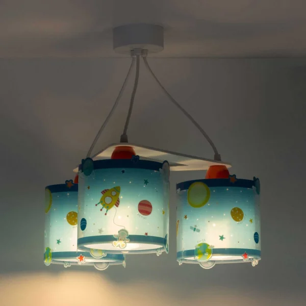 LAMPE À SUSPENSION 3 LUMIÈRES PLANETS