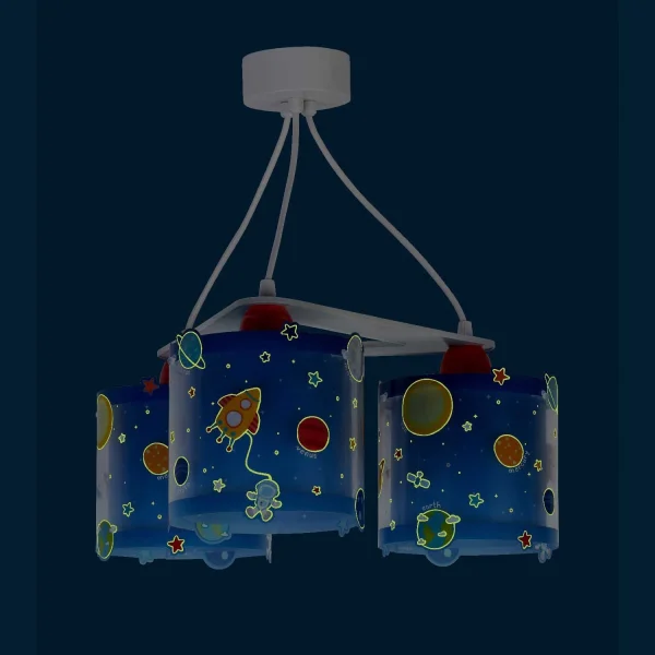 LAMPE À SUSPENSION 3 LUMIÈRES PLANETS