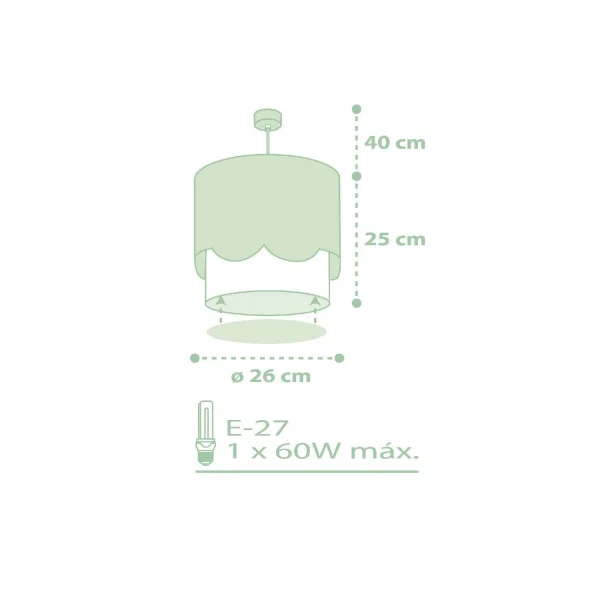 SUSPENSION SWEET LOVE VERTE E27 SUSPENSION SWEET LOVE VERTE E27
