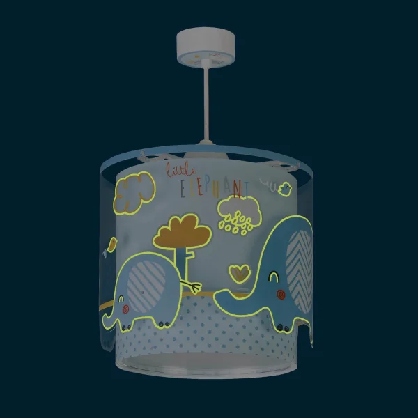 SUSPENSION LITTLE ELEPHANT BLEU