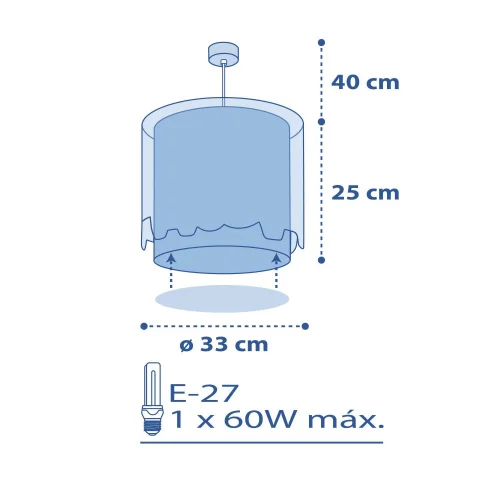SUSPENSION LITTLE ELEPHANT BLEU