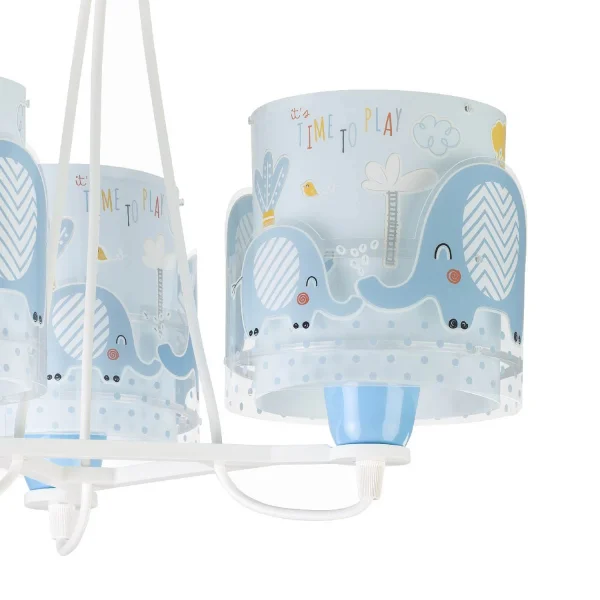 SUSPENSION 3 LUMIÈRES LITTLE ELEPHANT BLEU