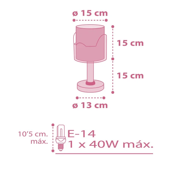 LAMPE DE TABLE LITTLE ELEPHANT ROSE