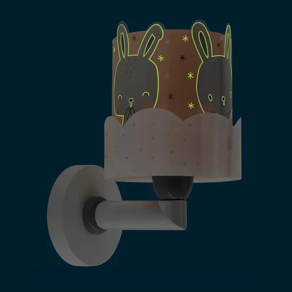 APPLIQUE MURALE BABY BUNNY ROSE APPLIQUE MURALE BABY BUNNY ROSE