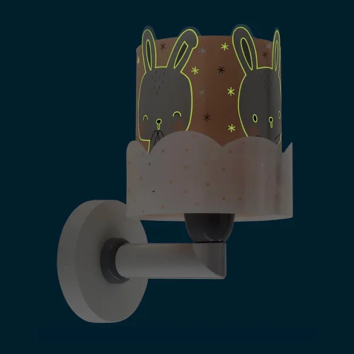 APPLIQUE MURALE BABY BUNNY ROSE APPLIQUE MURALE BABY BUNNY ROSE