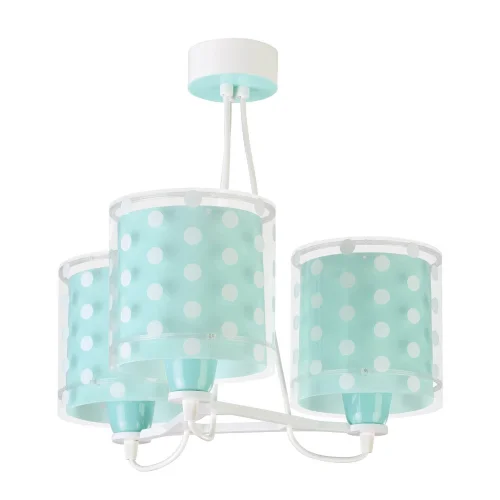 LAMPE À SUSPENSION 3 LUMIÈRES TURQUOISE DOTS