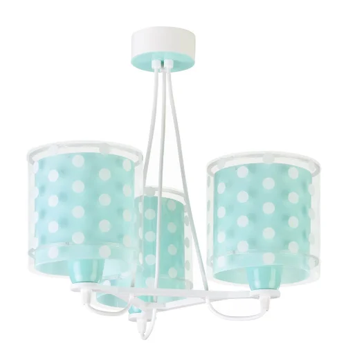 LAMPE À SUSPENSION 3 LUMIÈRES TURQUOISE DOTS