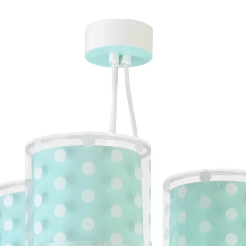 LAMPE À SUSPENSION 3 LUMIÈRES TURQUOISE DOTS