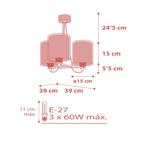 LAMPE À SUSPENSION 3 LUMIÈRES CORAL DOTS
