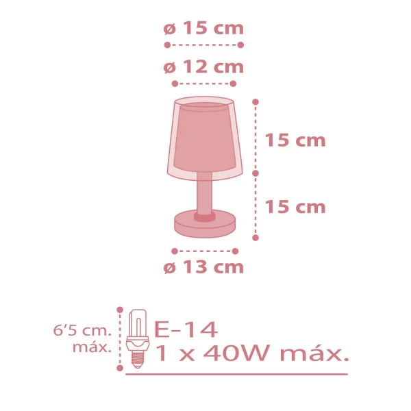 LAMPE DE TABLE LIGHT FEELING ROSE