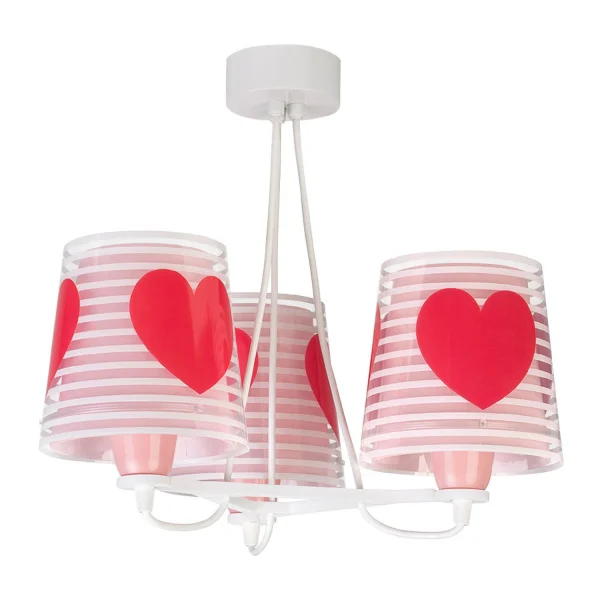 SUSPENSION 3 LUMIÈRES LIGHT FEELING ROSE