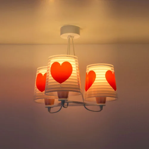 SUSPENSION 3 LUMIÈRES LIGHT FEELING ROSE