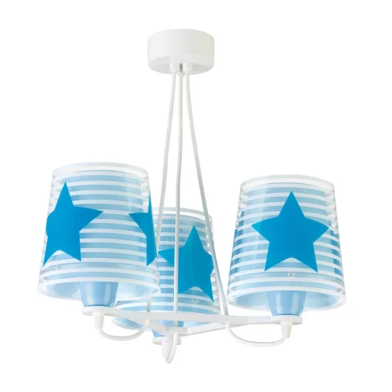SUSPENSION 3 LUMIÈRES LIGHT FEELING BLEU 2