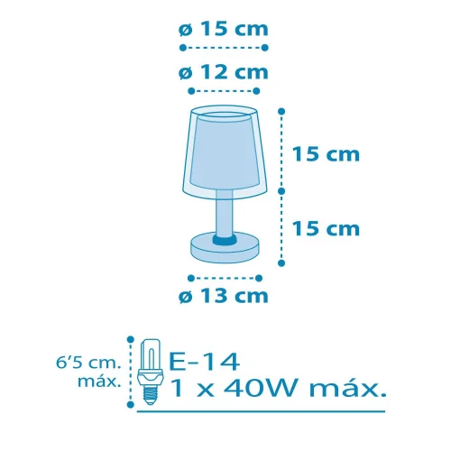 LAMPE DE TABLE LIGHT FEELING BLEU LAMPE DE TABLE LIGHT FEELING BLEU