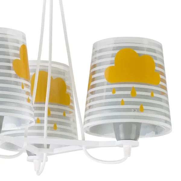 SUSPENSION 3 LUMIÈRES LIGHT FEELING GRIS