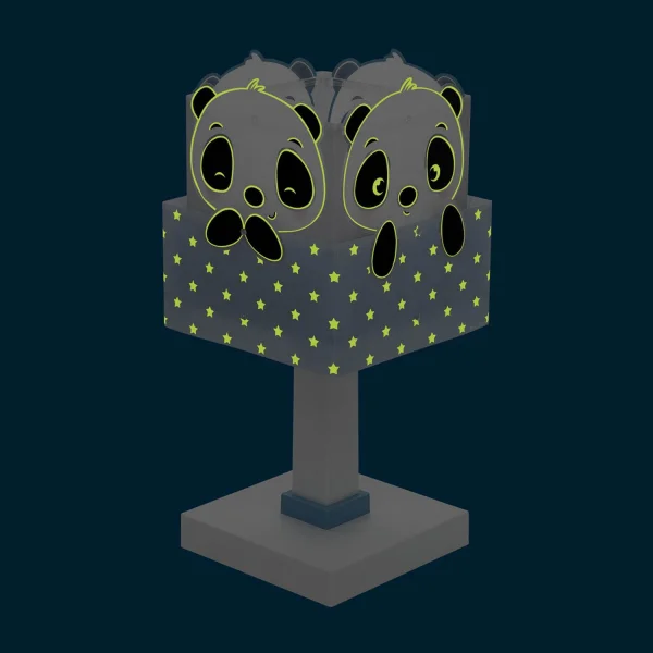 LAMPE DE TABLE PANDA BLEU