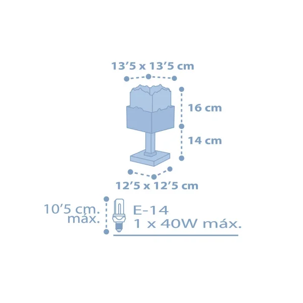 LAMPE DE TABLE PANDA BLEU