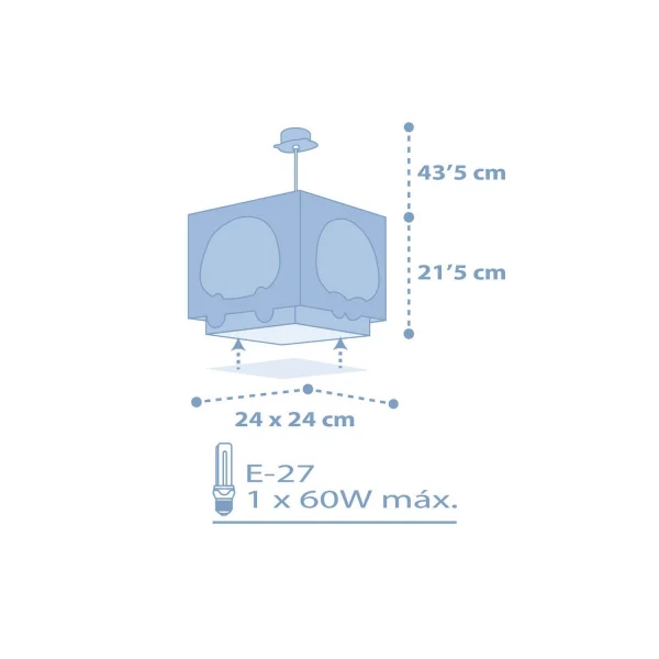 SUSPENSION PANDA BLEU