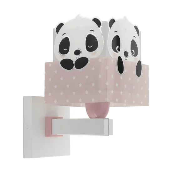 APPLIQUE MURALE PANDA ROSE