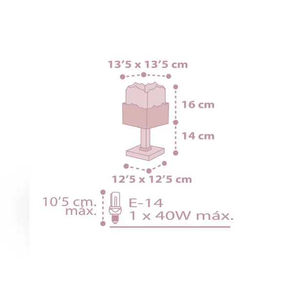 LAMPE DE TABLE PANDA ROSE