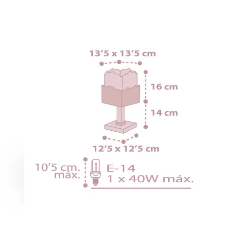 LAMPE DE TABLE PANDA ROSE