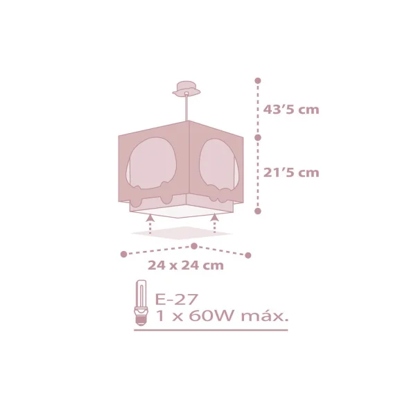 SUSPENSION PANDA ROSE SUSPENSION PANDA ROSE