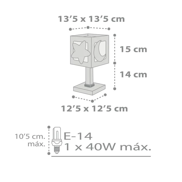 LAMPE DE TABLE LUNA GRIS LAMPE DE TABLE LUNA GRIS