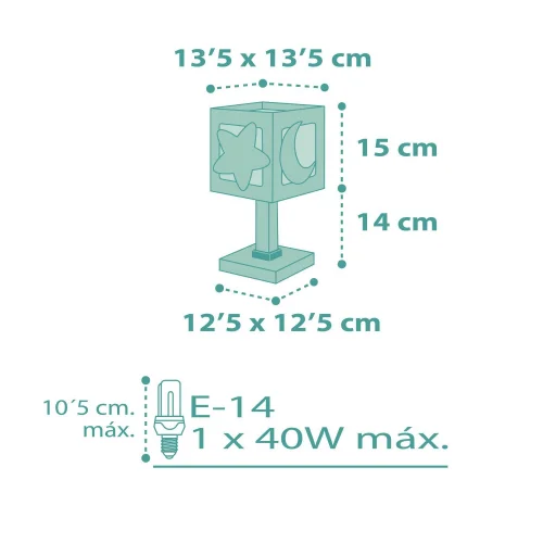 LAMPE DE TABLE LUNA VERTE LAMPE DE TABLE LUNA VERTE