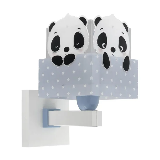 APPLIQUE MURALE PANDA BLEU