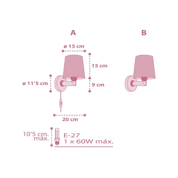 APPLIQUE MURALE POUR ENFANTS FLAMINGO