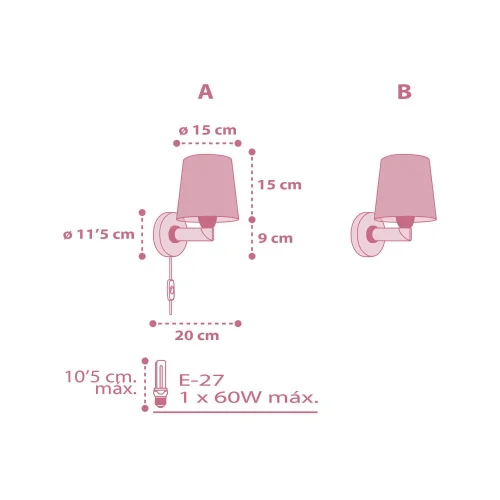 APPLIQUE MURALE POUR ENFANTS FLAMINGO