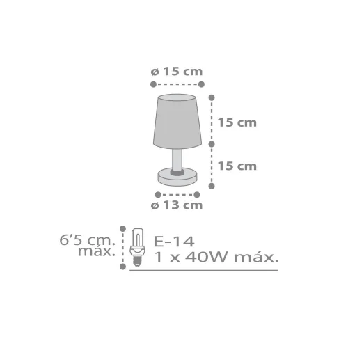 LAMPE DE TABLE STAR LIGHT BLANC