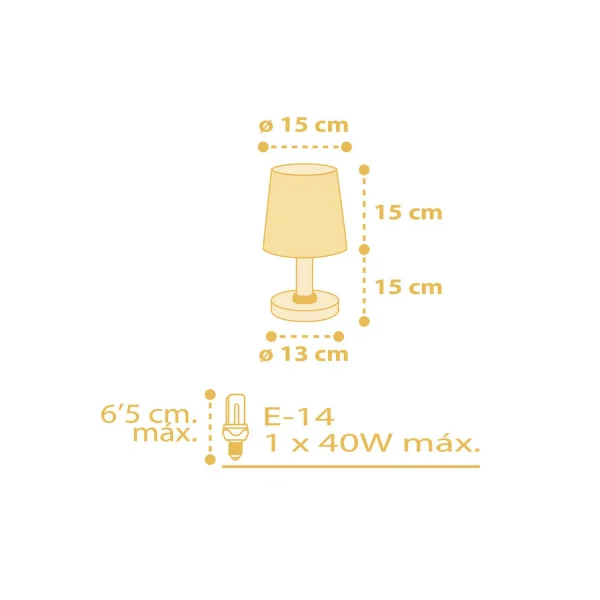 LAMPE DE TABLE STAR LIGHT JAUNE