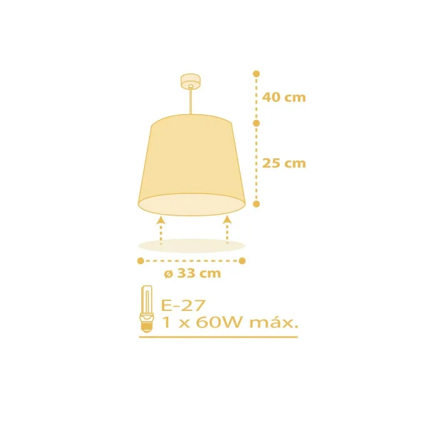 SUSPENSION STAR LIGHT JAUNE