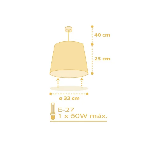 SUSPENSION STAR LIGHT JAUNE