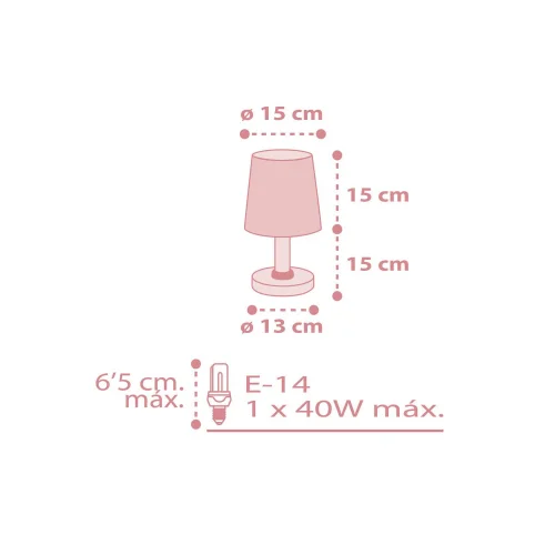 LAMPE DE TABLE STAR LIGHT ROSE