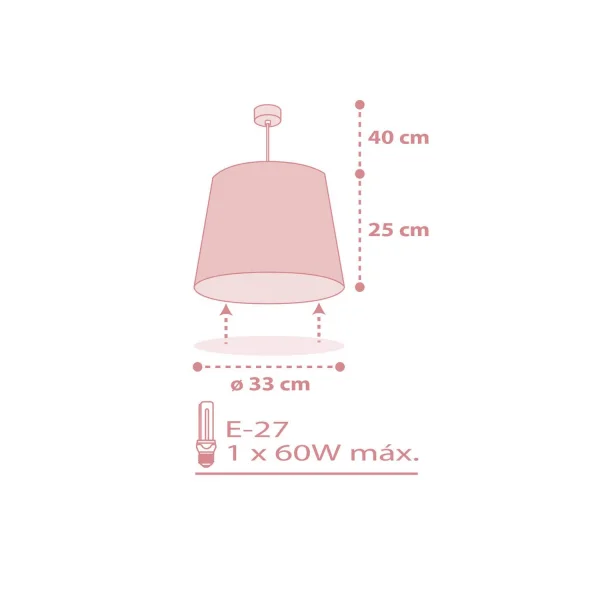 SUSPENSION STAR LIGHT ROSE